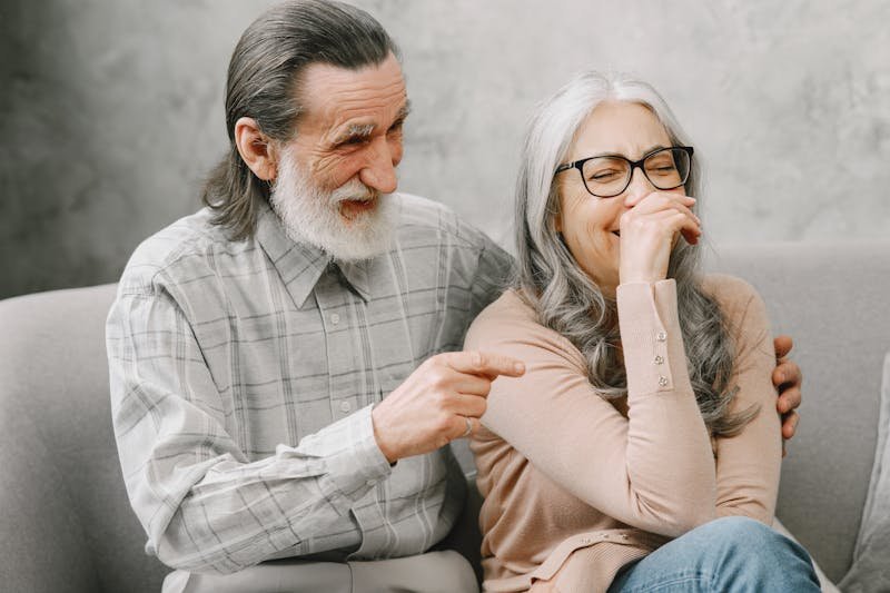 Happy mature couple enjoying companionship and senior dating over 50